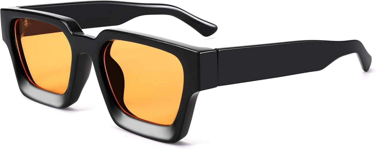 Trench Shades (Black w/ Orange Lens)